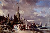 Eugene Isabey Scene De Port painting
